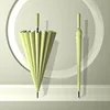 ด้ามจับหนังสีเขียวมัทฉะอัตโนมัติ 16 กระดูก-ไม่มีฝาปิด