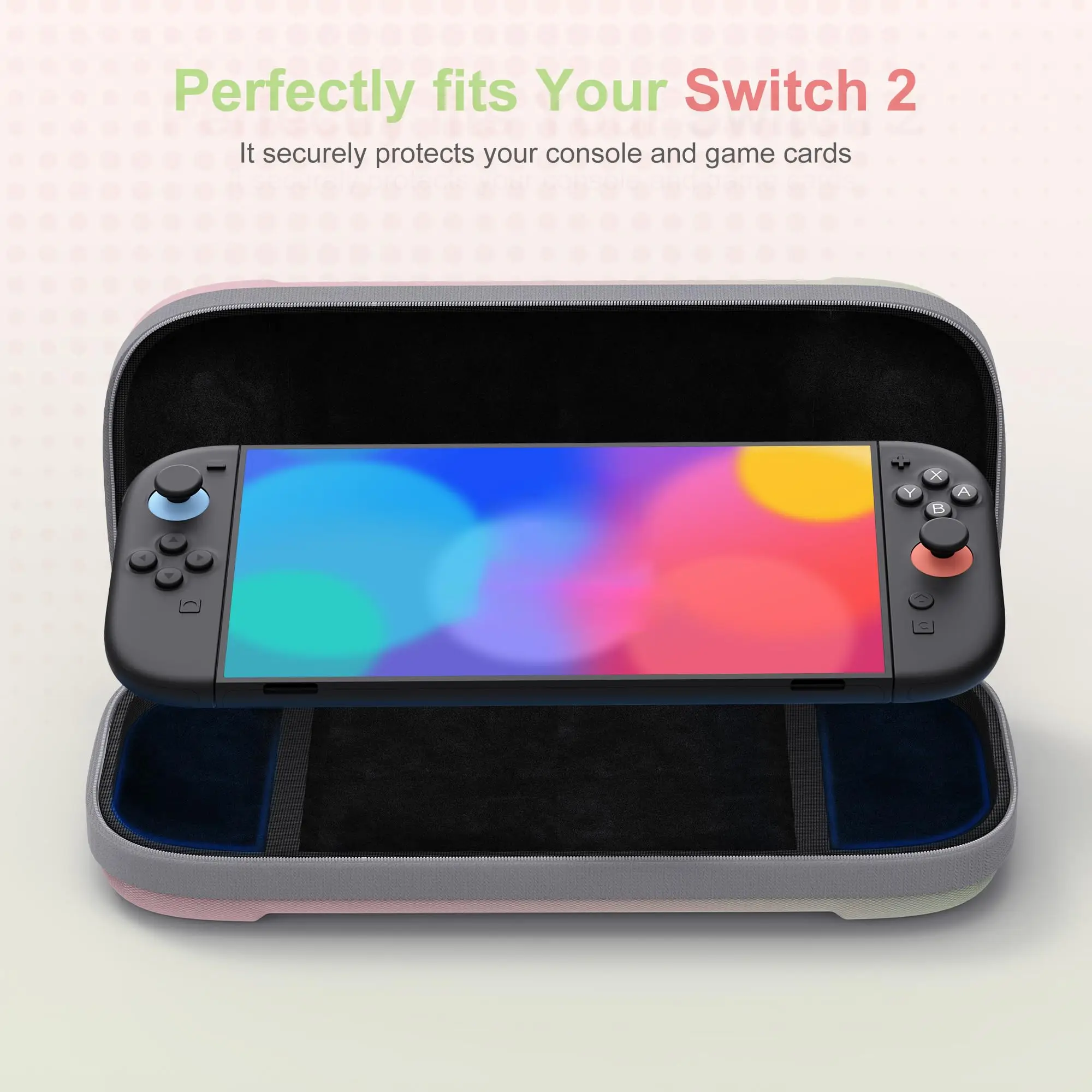 product laudtec slim carrying case for switch 2 2025 travel hard shell case with 12 game card slots protective bag-3