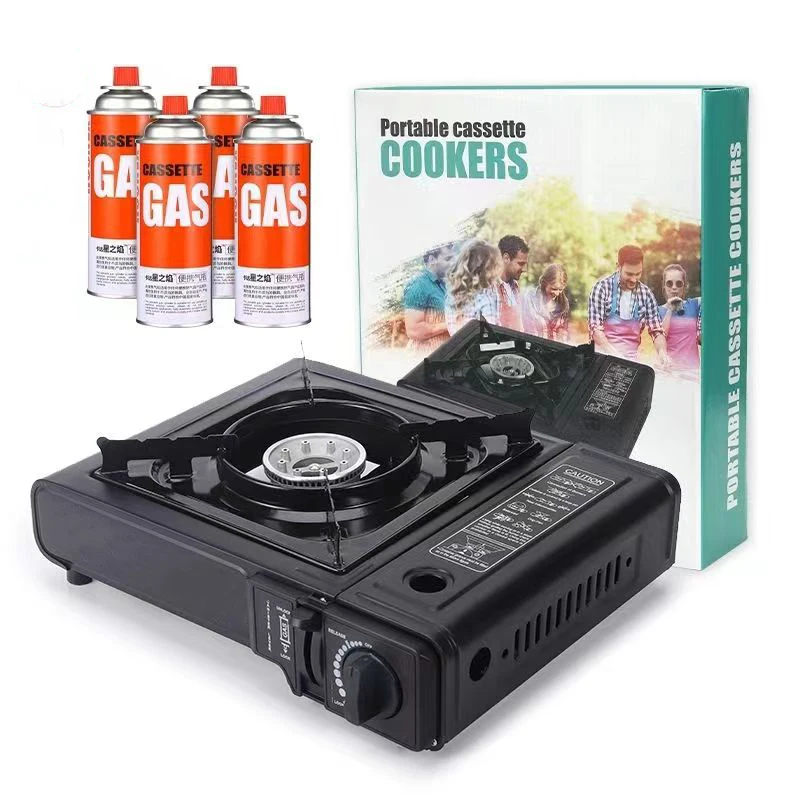 Brûleurs à Gaz pour Cuisiner en Plein Air 4000W Réchaud de Camping Pliable Mini Pique-Nique Réchaud à Gaz Outil de Cuisson Réchaud à Gaz de Camping