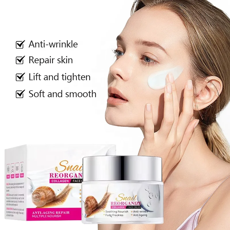 Anti-Falten Creme Mit Schneckenschleim – 48 G, Mit Centella Asiatica & Glutathion