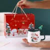 Christmas Snowman Gift Box with Ceramic Lid