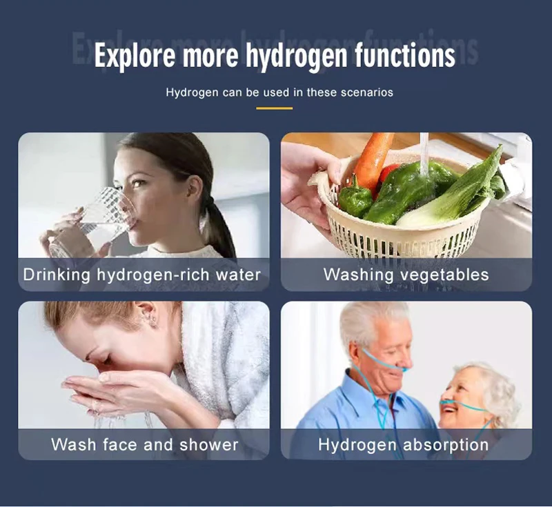 Portable Hydrogen Inhalation Machine with 900ml Hydrogen Gas 600ml Hydrogen Output and 300ml Oxygen Output for Household Use