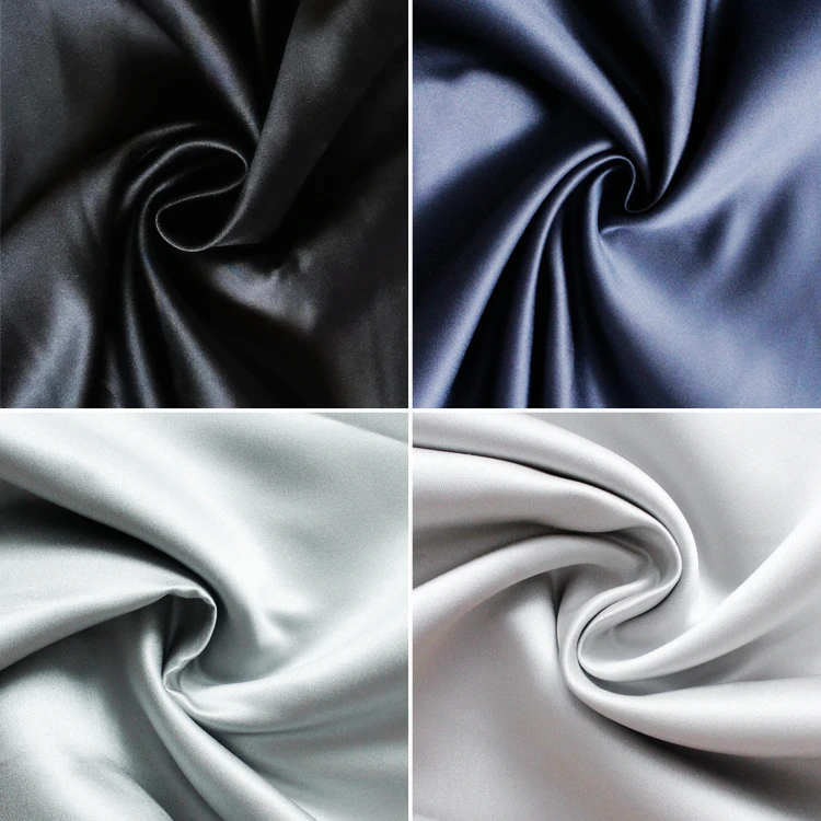 Black and Gray Satin Fabric for Wedding Dresses | 100% Polyester, Medium  Weight, Anti-Static, Ideal for Bridal Gowns