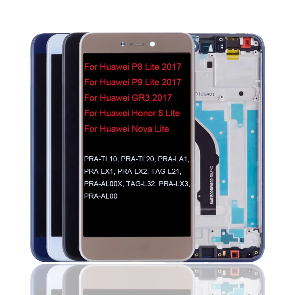 For Huawei P8 P9 Lite Gr3 2017 Lcd Display Pra-tl10 Tl20 La1 For Huawei  Honor 8 Lite/nova Lite Touch Screen Digitizer Assembly - Buy Phone  Replacement For Huawei P8 P9 Lite Gr3