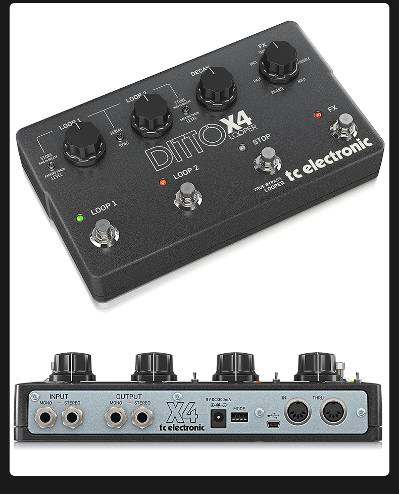 TC ELECTRONICS DITTO X4 LOOPER - Guitar Effect Wholesaler