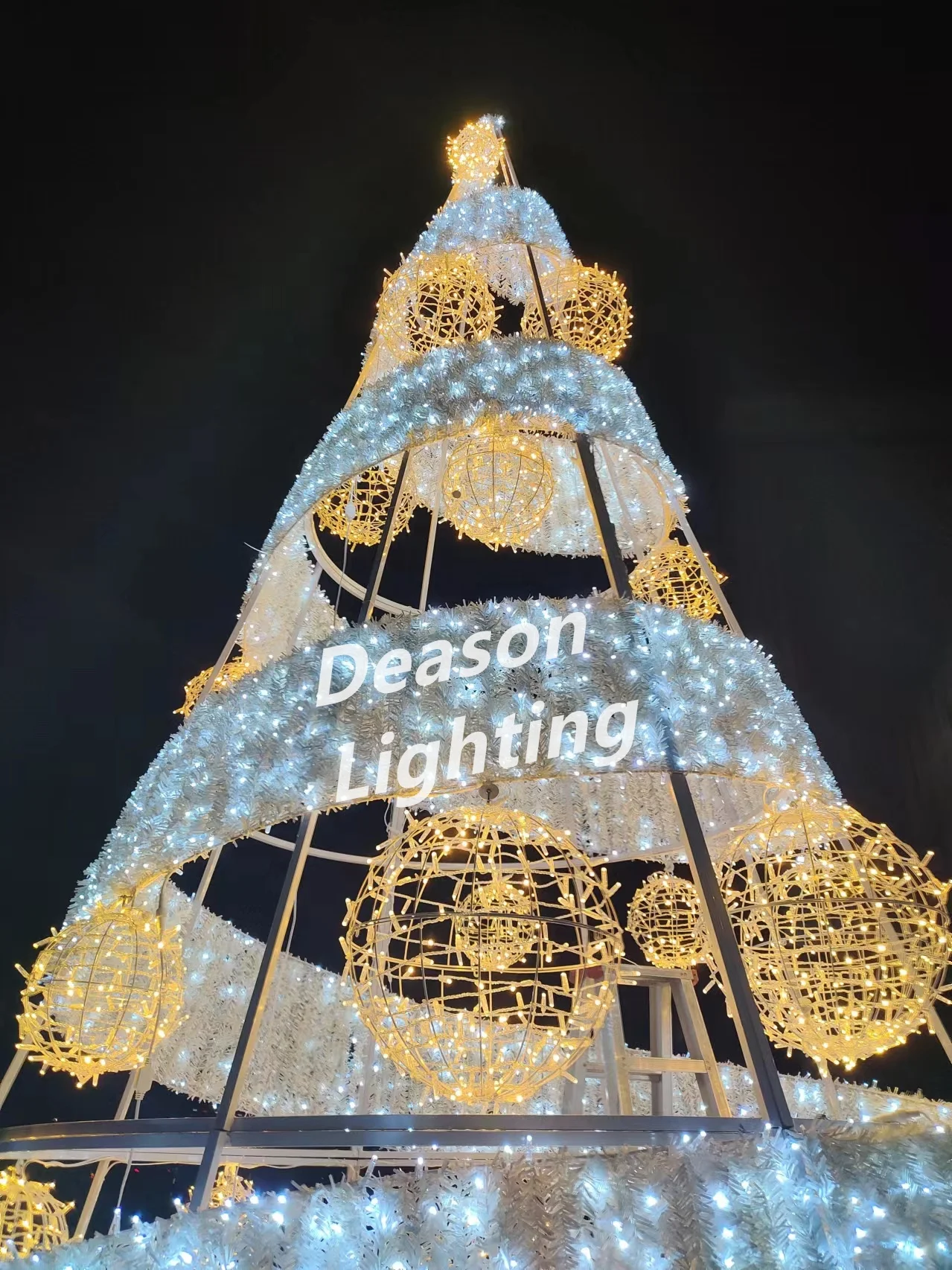 Albero Di Natale Artificiale Pre-illuminato 90 Cm - LED Bianco Caldo, Per Casa E Giardino
