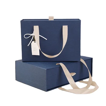 Portable gift box drawer type empty box packing bag