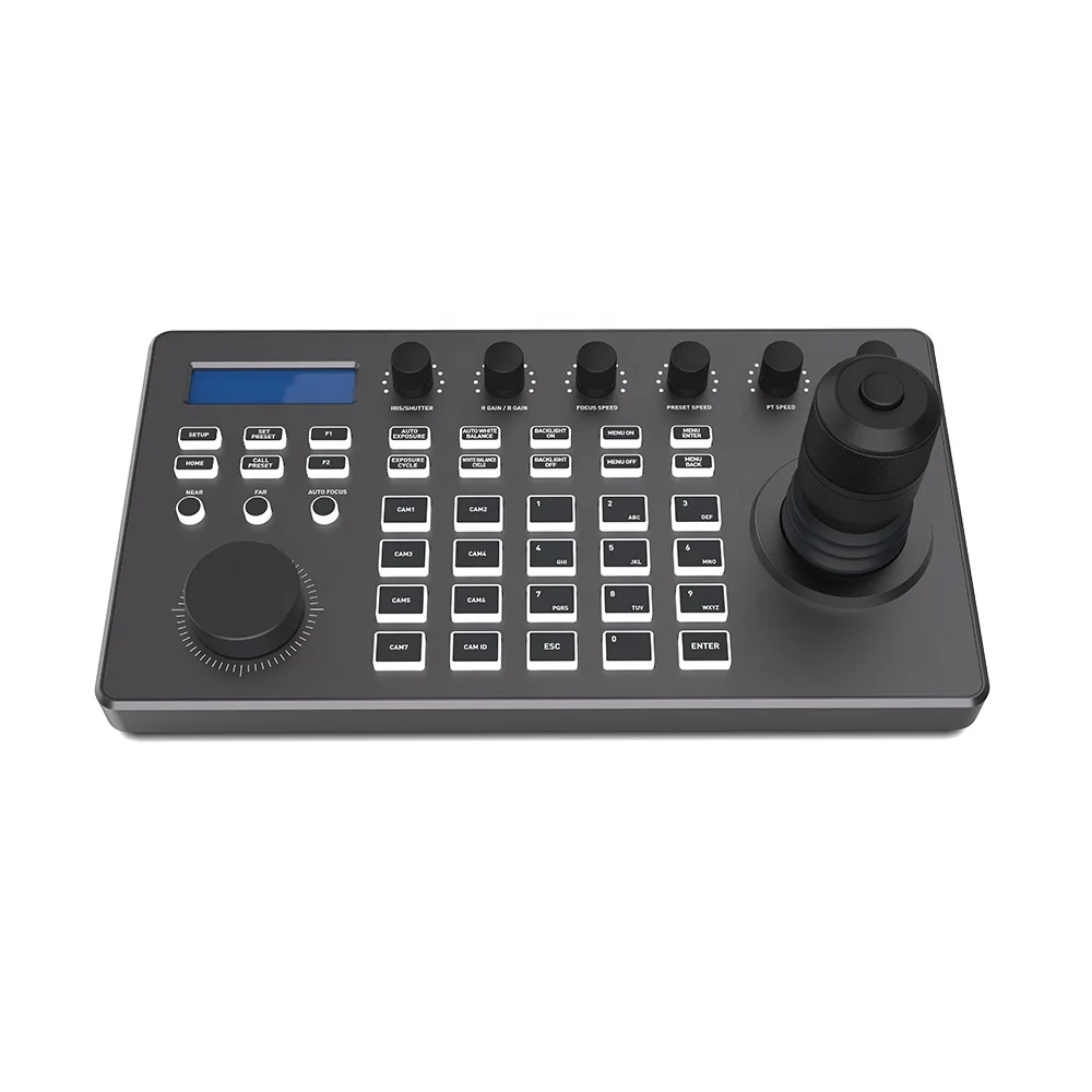 Video Conference Camera with Silicon Buttons  4K HD Video Cameras Control Panel 4D Joystick PTZ Controller