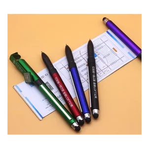 3 in 1 Multifunctional  Phone Holder Pull Out Flag Banner Pen with Touch Screen