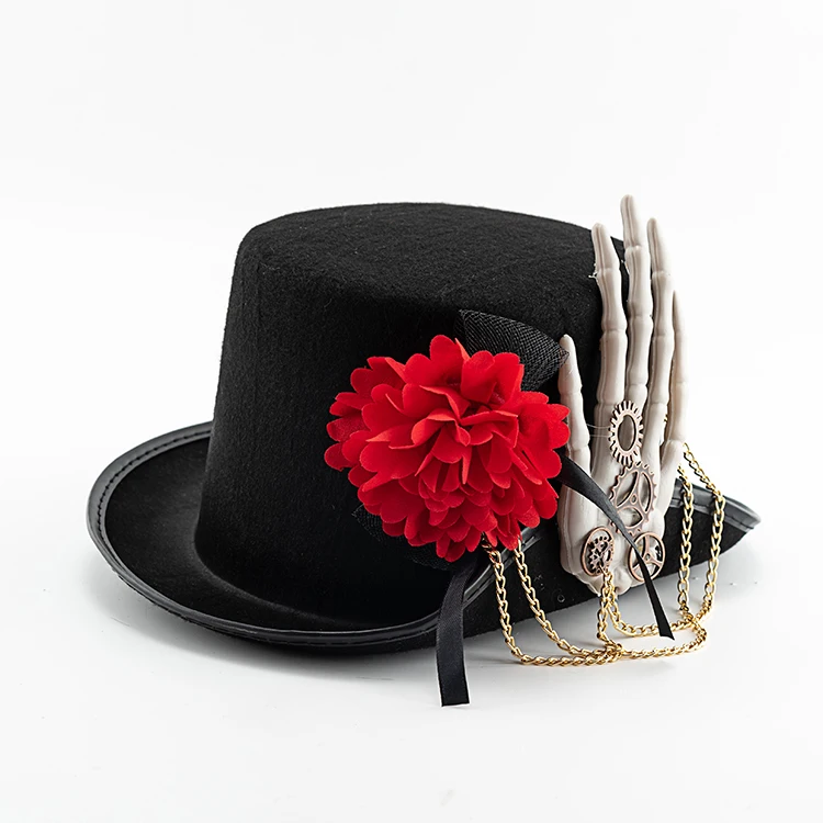 Halloween Ghosts Hand Hat Novelty Lincoln Black Hat