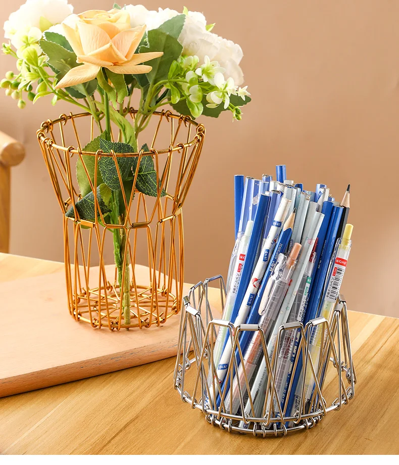 Creative Multifunctional Storage Basket Stainless Steel Household Fruit Tray Simple Telescopic Folding Flower Basket