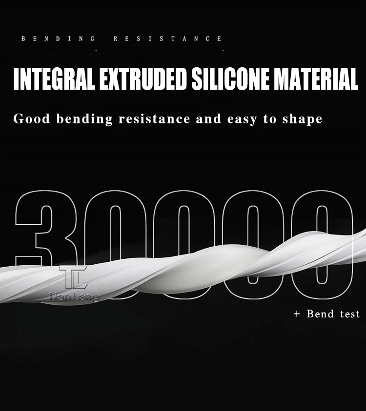 5m silicone led channel system spotless flexible tube diy neon light box enclosed ip67 water dust proof 8mm strip-5