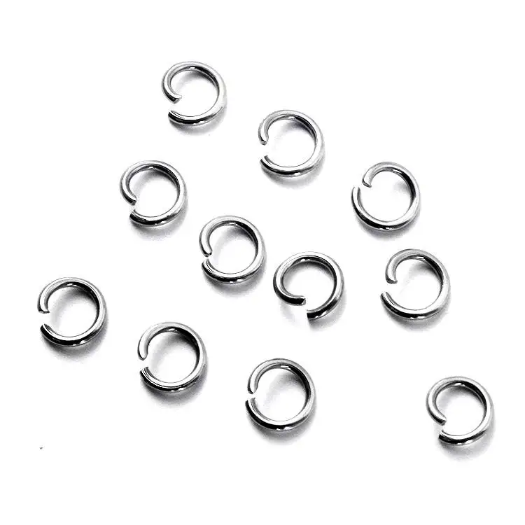 yc-arts 100pcs in acciaio INOX Open Jump Rings connettori per gioielli fai da te risultati argentato 8mmx1.0mm Dull Silver Tone Acciaio inossidabile 