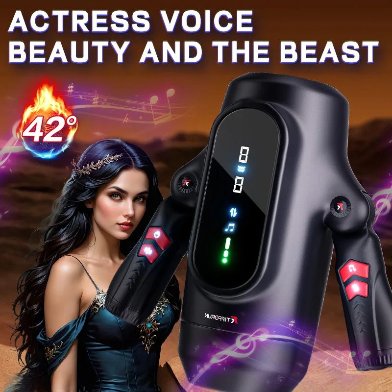 Factory Price Automatic Telescopic Vibrator Masturbation Cup Thrusting Vibration Rapid Heating Smart Voice Masturbator for Man