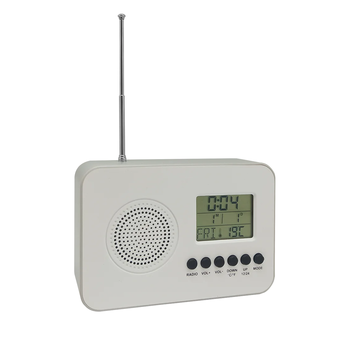 Оптовая продажа, современные прикроватные Цифровые портативные FM-радио часы с дисплеем даты температуры