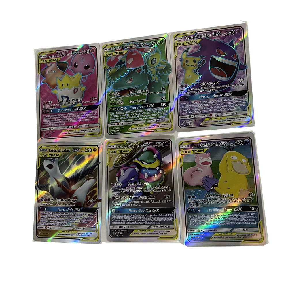 For Pokemon TCG 60 TAG TEAM GX Cards Pokemon Trading Card Game