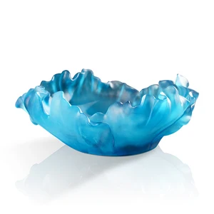 New Arrival Crystal Glass Decor Modern Style Part Decorative Serving Hospitality Candy Plate Fruit Serving Bowl With Lid