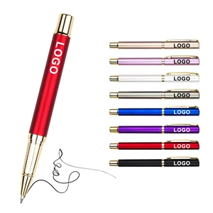 Custom Logo Multi-colors Plastic Gel Ink Pen Blue Wholesale 1.00mm Writing Cheap Student Office Supplies Advertising for Gifts