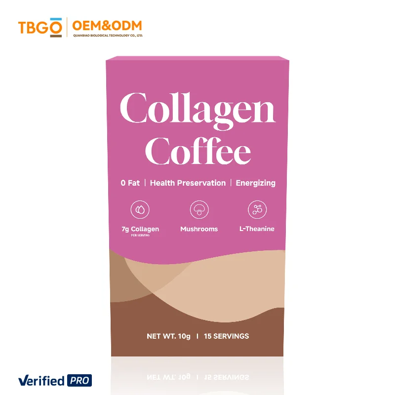 TBG Best Selling Healthy Beauty Collagen Peptides Instant Coffee Powder Adult-Safe for Skin Care Bovine Collagen Peptides Powder