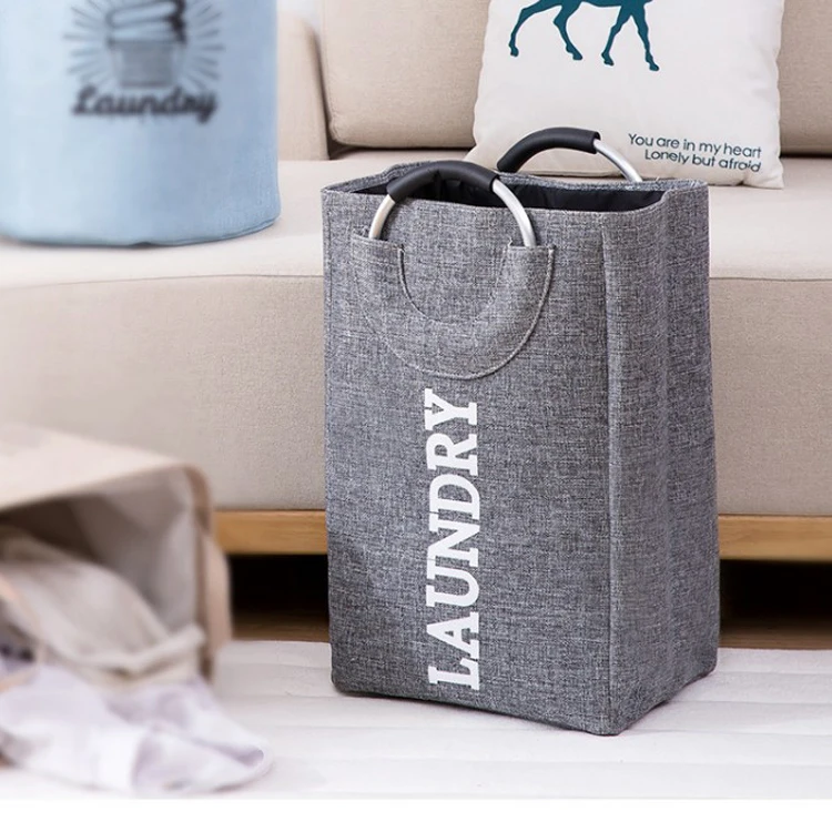 custom big laundry washing bag polyester foldable laundry storage basket bags