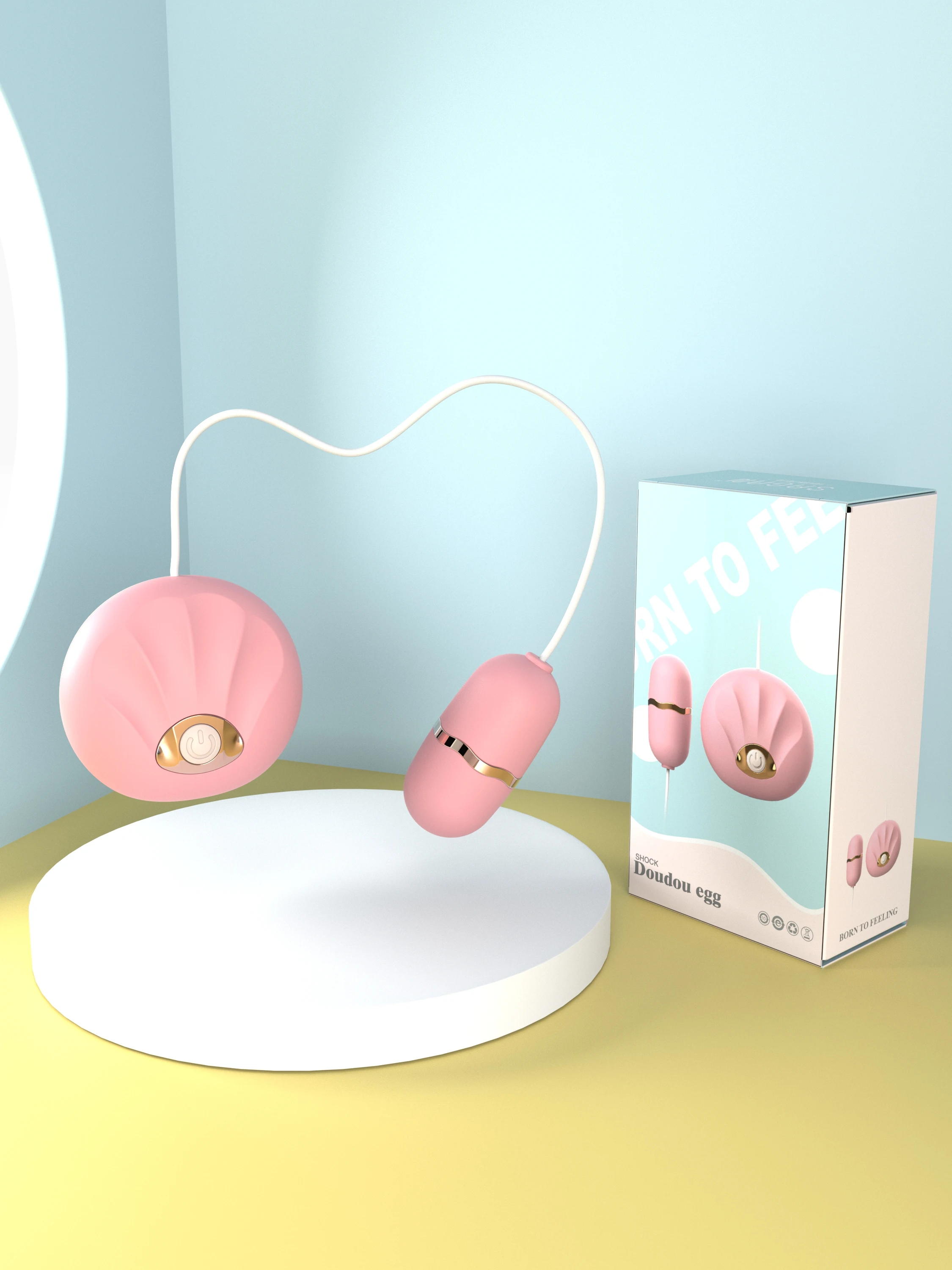 Pink and purple vibrator egg color options