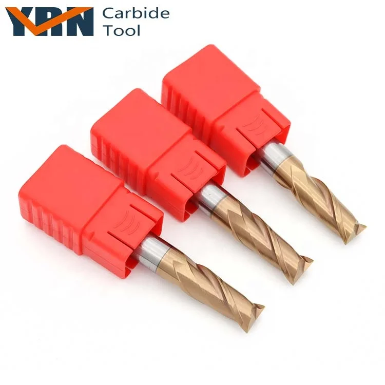 
Брелок, вольфрамная сталь покрытие конец фрезы от производителя 2 флейты карбида Концевая фреза HRC55 