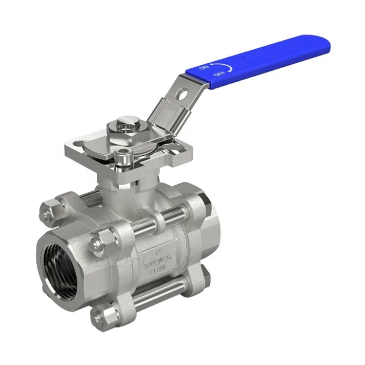 Bundor CF8/CF8M ss316 ball valve price list 4 inch 100mm 3PC Ball Valve with High Platform