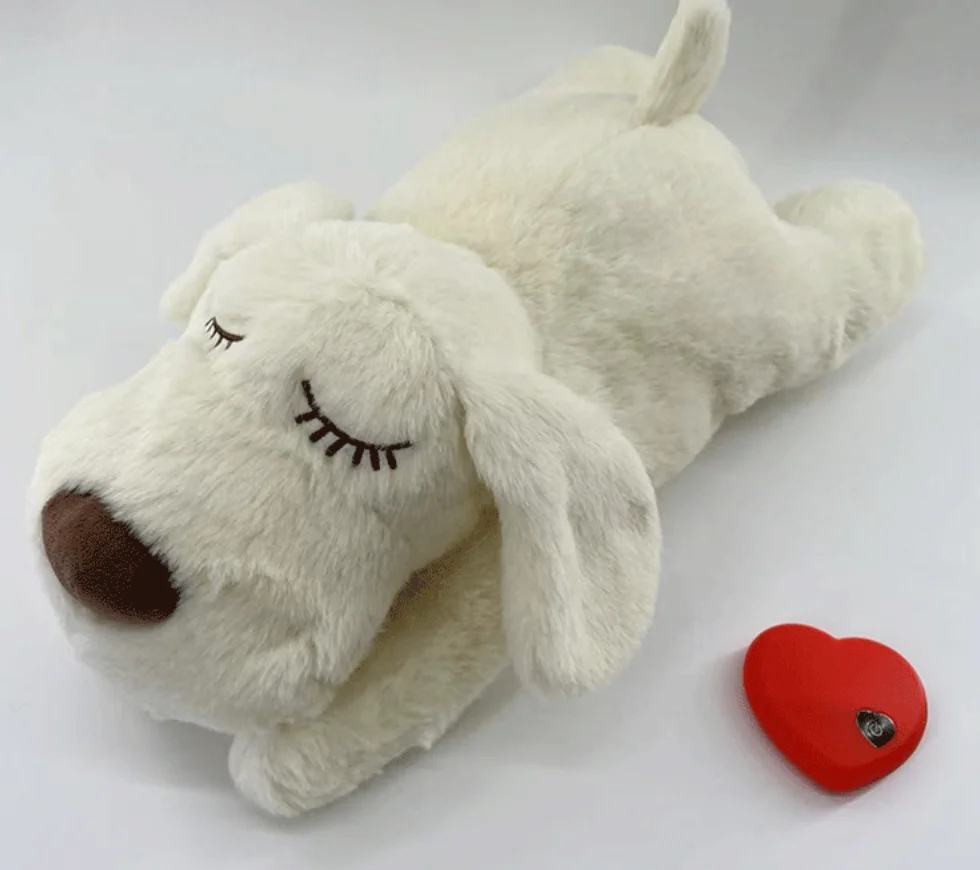 Dog Plush Toy Pet Snuggle Heartbeat Behavioral Training Aid Toy,Puppy