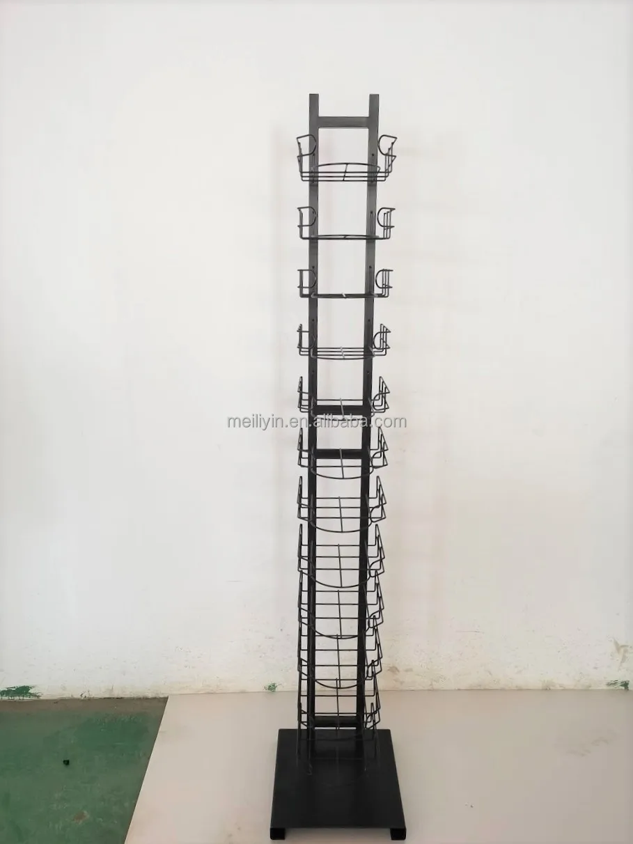 Floor Standing Wire Baseball Cap Pos Rack 12 Tier Black Metal Hat Display Rack Buy Metal Hat