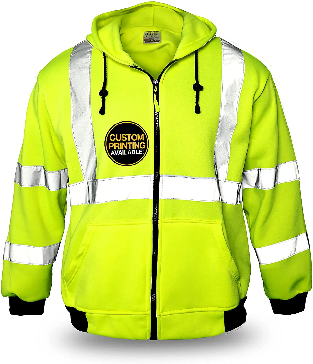 Safety Fleeced High Visibility Reflektor Hoodie Klasse