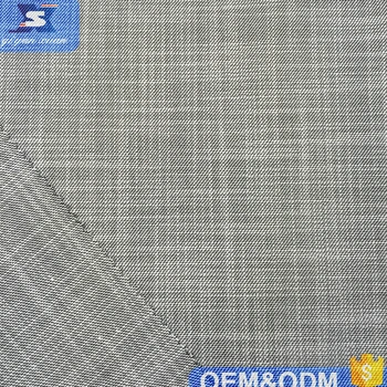 Autumn/winter polyester viscose spandex blend T80R20 board silk tweed twill fabric for men's suits and jackets