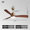 52inch -Antique bronze + walnut color