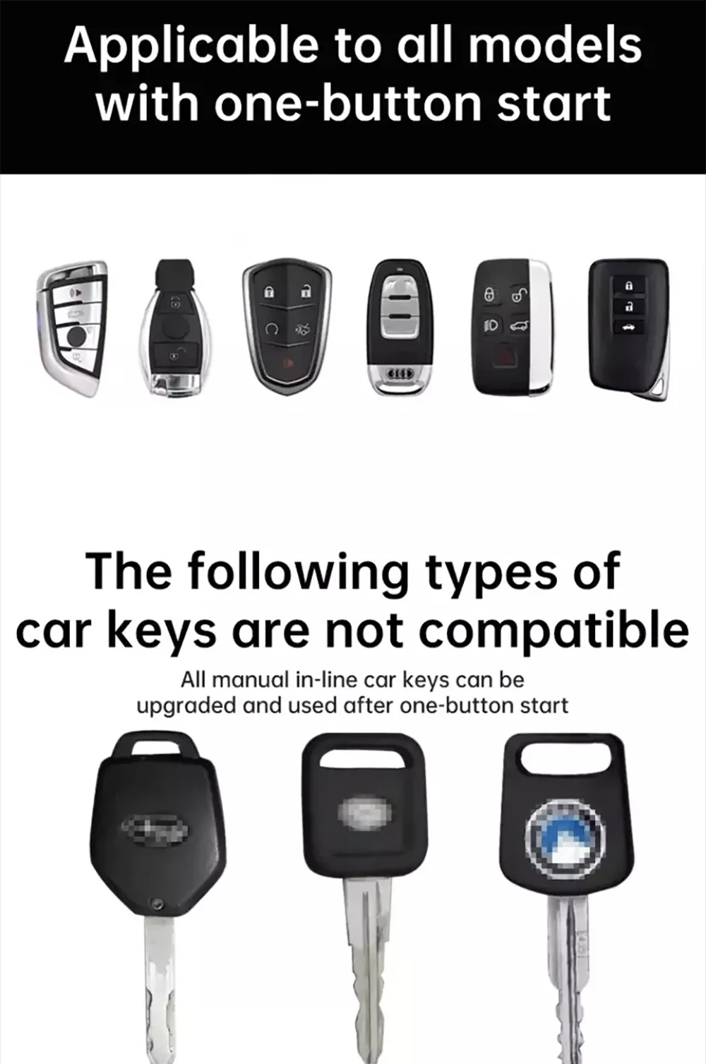 Universal LCD Touch Screen Remote Control Key Car for All Start Stop Engine Button Models Upgrade Smart Car Keys