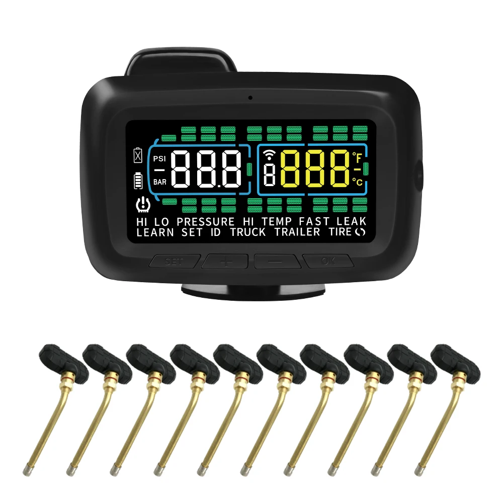 Система контроля давления в шинах с датчиками до 40 колес грузовика