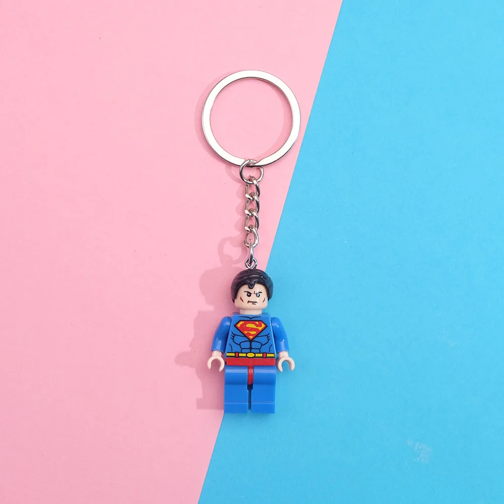 Gy Keychain Pvc 3d Building Block Style Ring Superhero For Kids Best ...