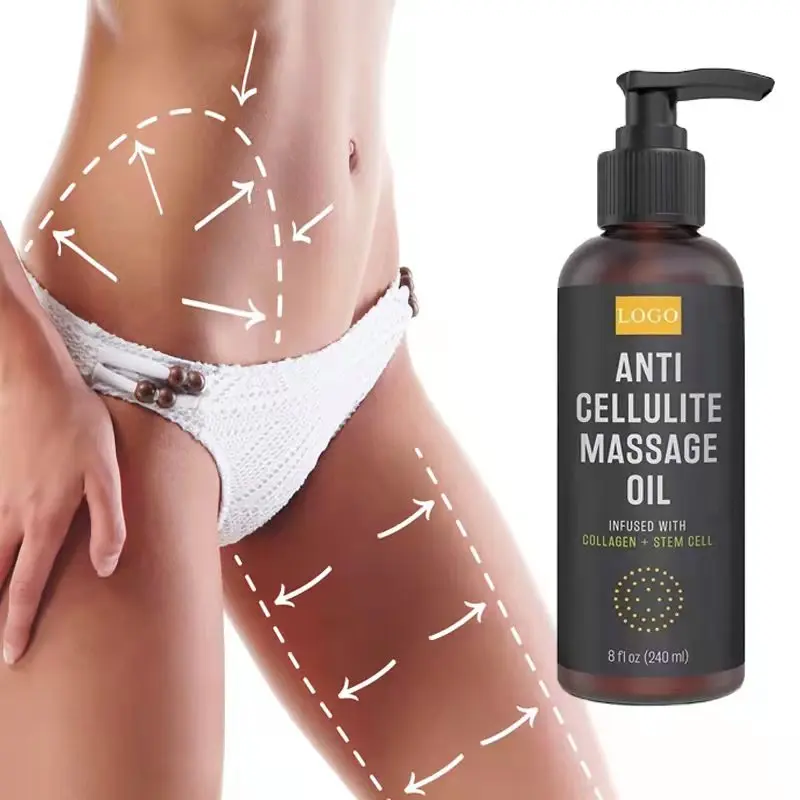 240ml Anti Cellulite Massage Oil Infused with Collagen and Stem Cell Skin  Tightening Cellulite Moisturizing Body