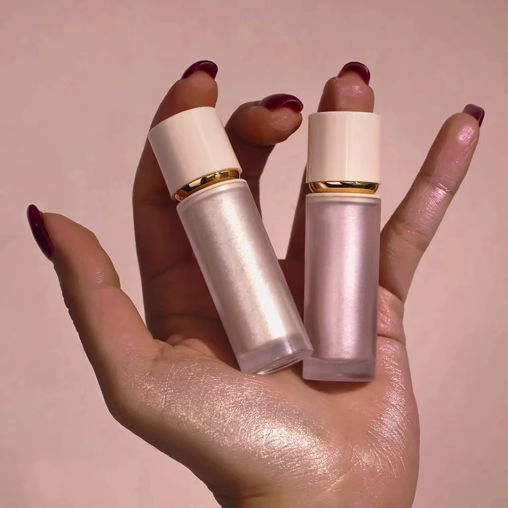 Индивидуальная торговая марка блеск для макияжа бронзер хайлайтер крем сияющий веганский мерцающий макияж жидкий Хайлайтер лица и тела