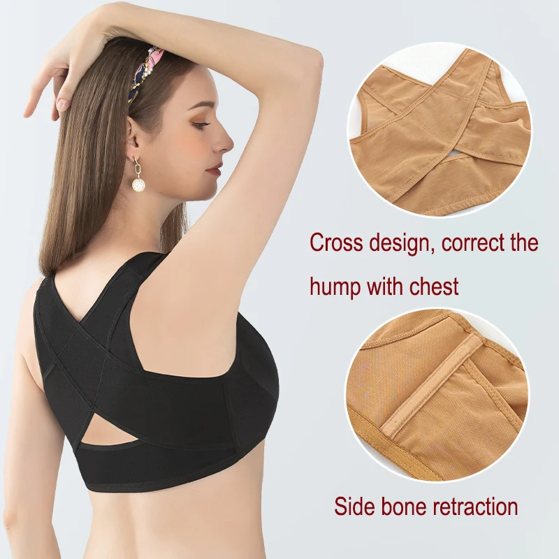 Breast Push up Boob Lift up Bra Back Support Body Shaper Fixing Shoulder Straighten Posture Improve Chest Posture Belt for Women