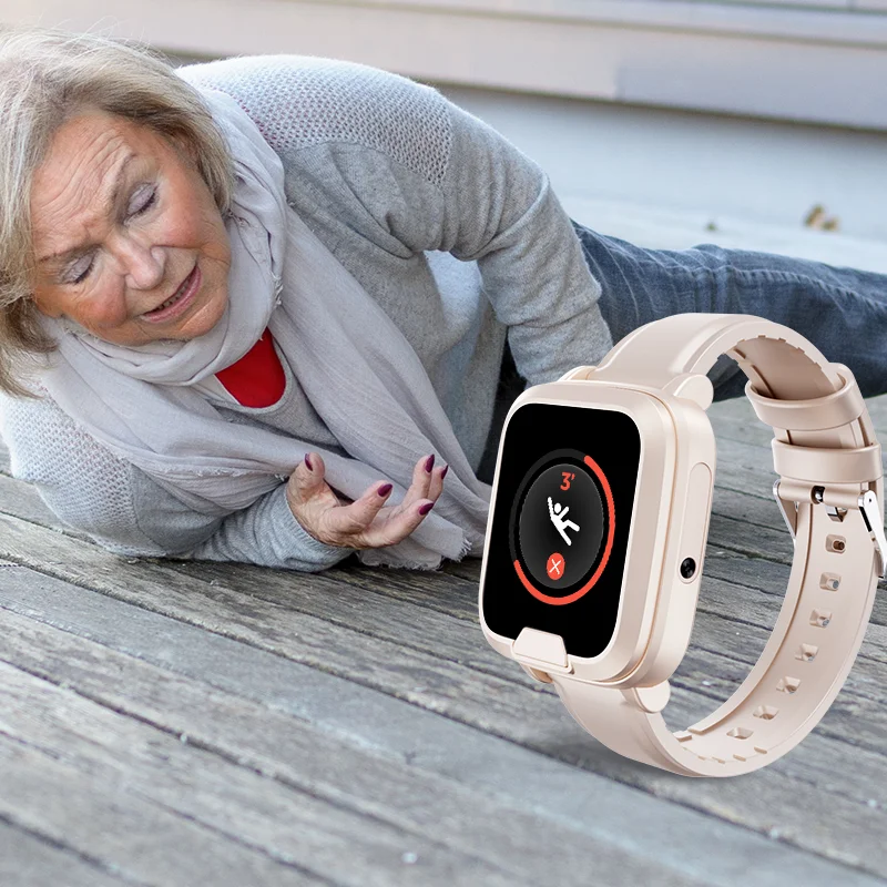 EV06 Fall Detection SOS Watch 4G LTE Medical Alert Device for Seniors & Alzheimers Care