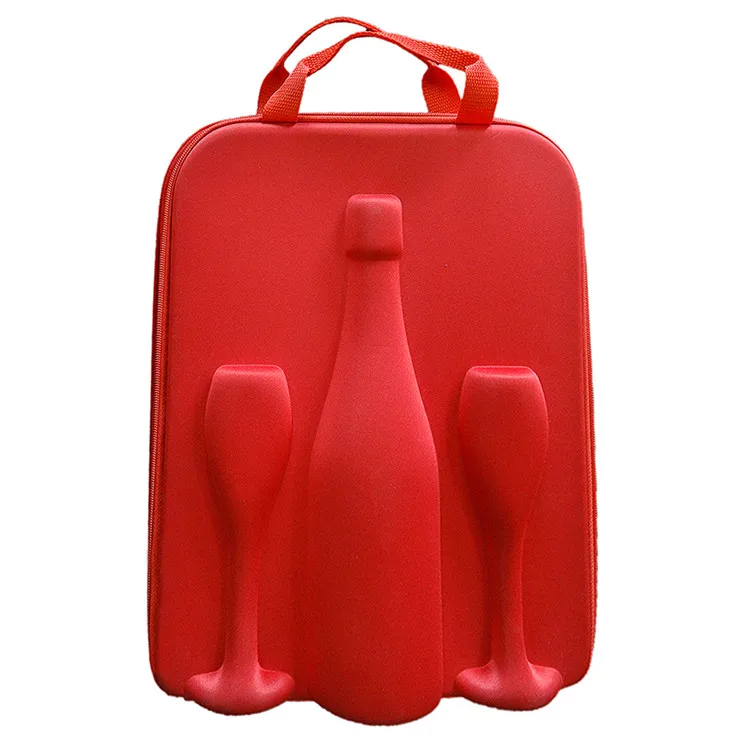 Waterproof Lightweight Custom Logo Size Eva Wine Case Wine Travel Case