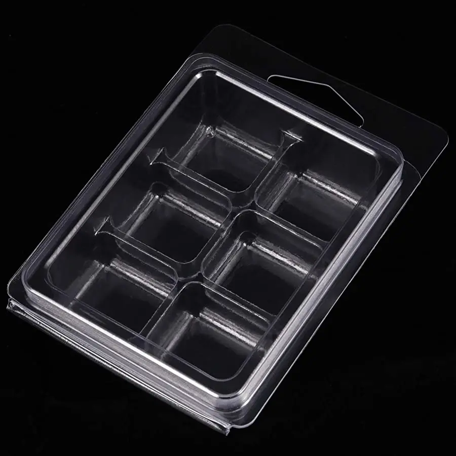 Квадратный прозрачный пластиковый кубический поднос с 6 полостями, расплавленные формы для воска для изготовления свечей и мыла