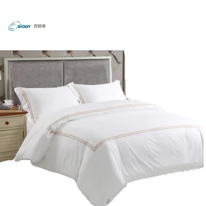 Luxury Embroidery Bedsheets Sets Cotton Sheet king Size Duvet Cover Bedding Sets for Hotel Home