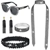 Black long earring set of 5 pieces