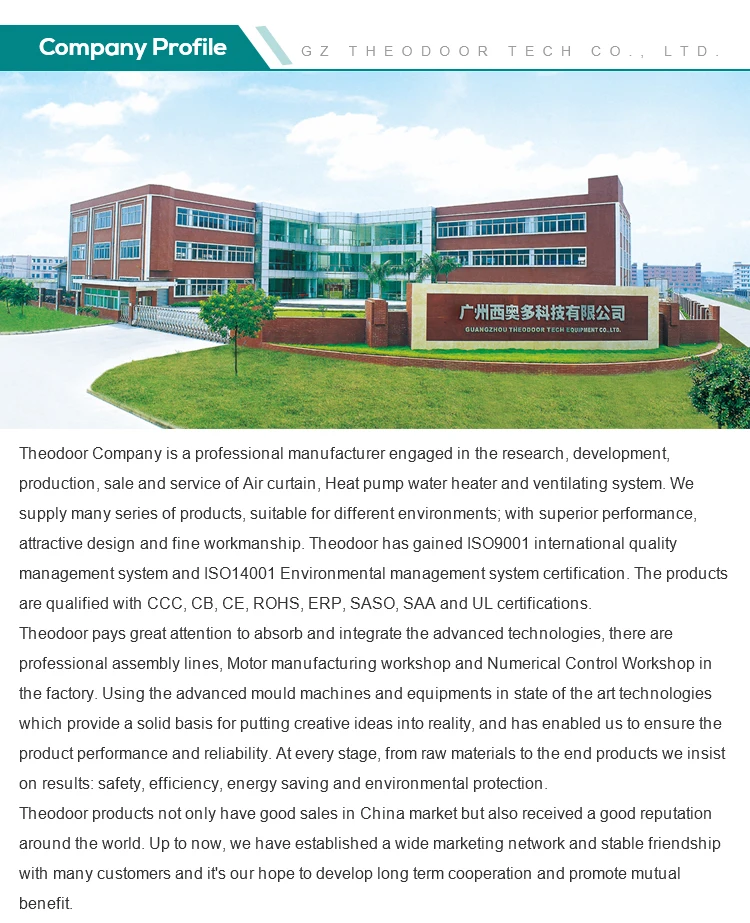 Heavy Duty Industrial Air Curtain with 25m/s Air Flow Speed and Single Phase or 3-Phase Power for Warehouse and Factory Use