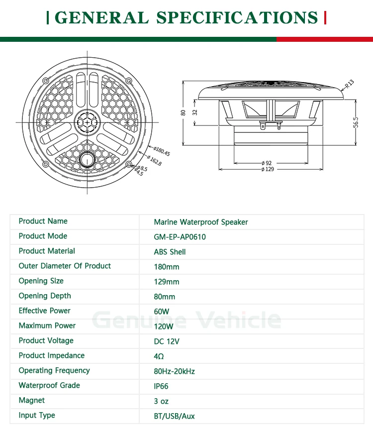 dometic 3316023000 *SPECIAL ORDER* SPEAKER  12V BLUTOOTH