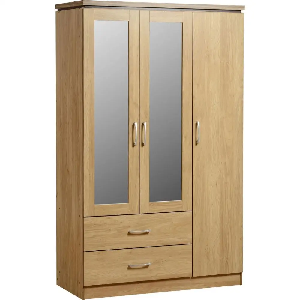 Small and Modern Wardrobe Designs with Swing Black PVC Door