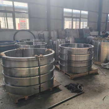 Rotary Kiln Tyre and Forging Rotary Parts Plain Riding Ring with Alloy Steel and Cement Machine Parts