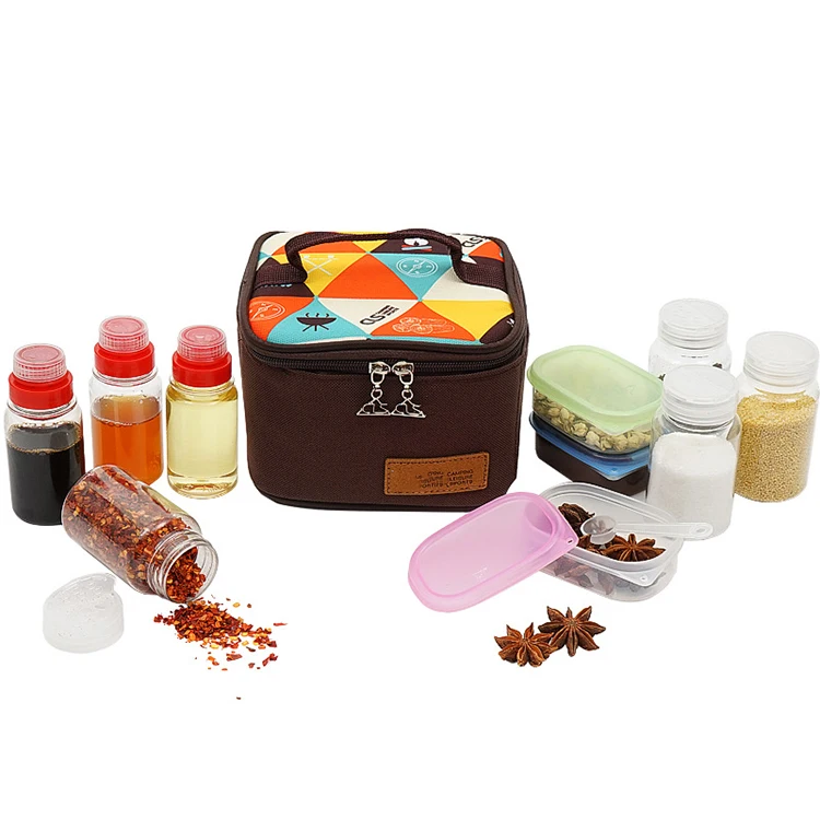 Travel Spice Kit Spice Containers for Camping, Portable Spice Kit - Salt  Pepper Shakers Jar Seasoning Storage with Bag for Home Kitchen Camping BBQ  