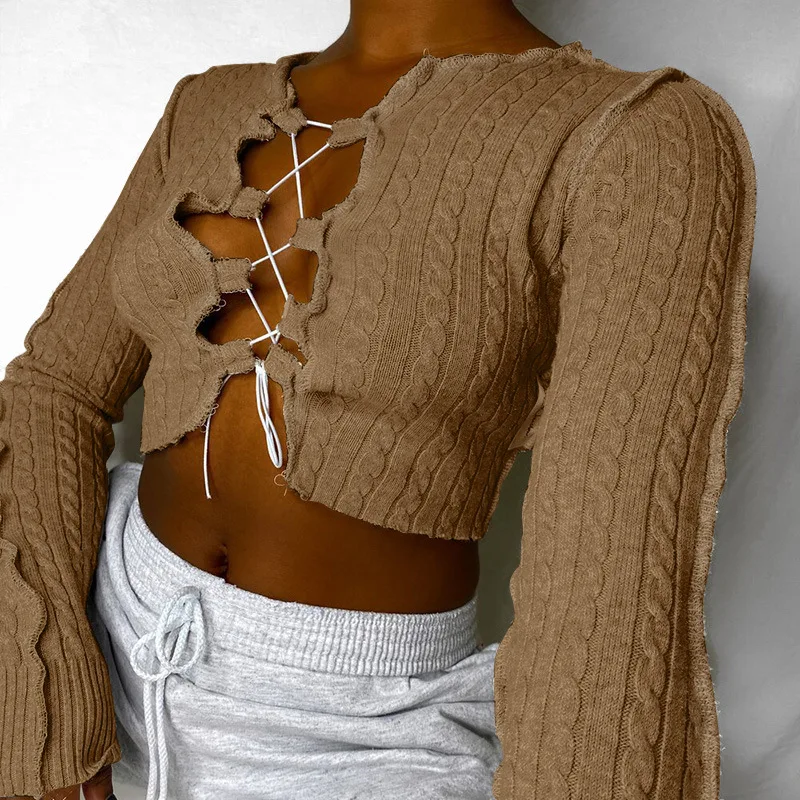tie top sweater