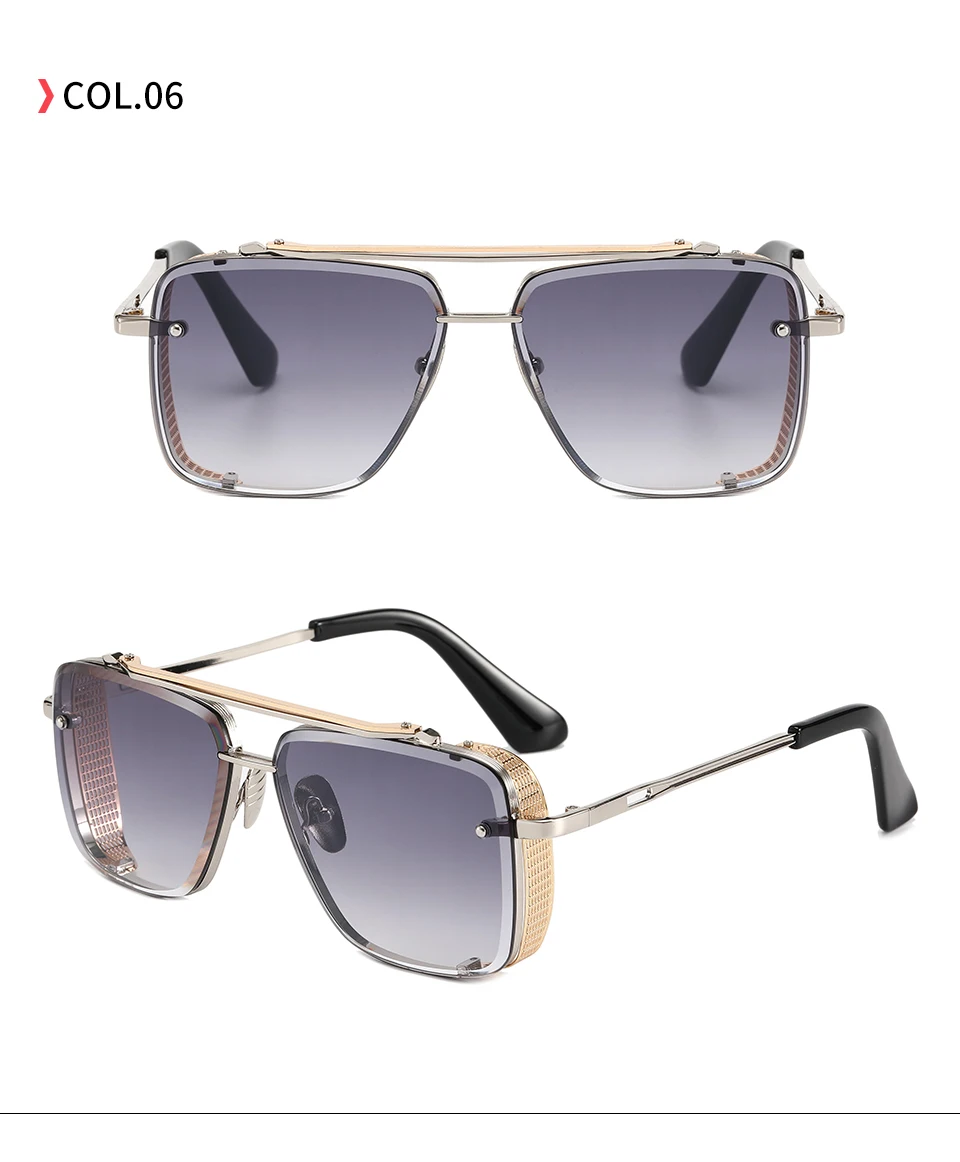 Men's Square Metal Sunglasses | UV400 Protection Fashion Eyewear